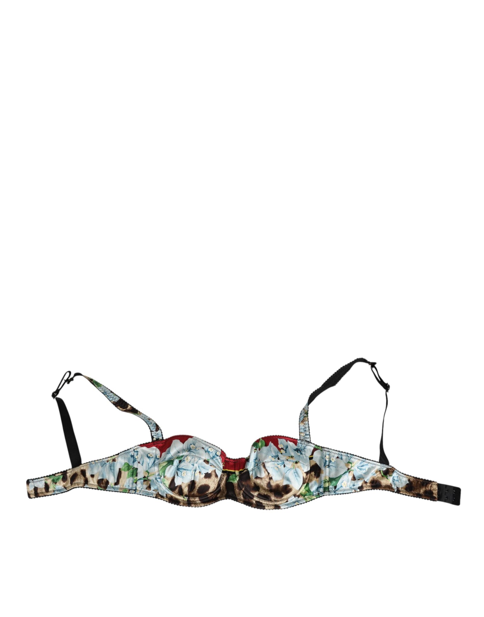 Dolce & Gabbana Multicolor Floral Semi Padded Balconette Underwear