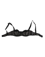 Dolce & Gabbana Black Sheer Mesh Underwire Bra  Underwear