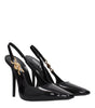 Versace Black Leather High Heel Pumps