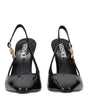 Versace Black Leather High Heel Pumps
