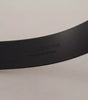 Dolce & Gabbana Calf Leather Silver Tone Black Metal Buckle Belt