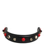 Dolce & Gabbana Black Embellished Leather Bag Handle Women Shoulder Strap