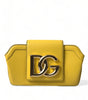 Dolce & Gabbana Yellow Smooth Leather DG Logo Clutch Crossbody Case Bag