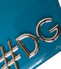 Dolce & Gabbana Blue Patent Leather Hashtag DG Shoulder Chain Flap Bag