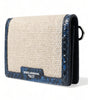 Dolce & Gabbana Beige Raffia Blue Leather Trim Mini Shoulder Purse Crossbody Bag