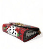 Dolce & Gabbana Red Floral Polka Dot Print Leather Chain DG Logo Shoulder  Bag