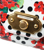 Dolce & Gabbana Red Floral Polka Dot Print Leather Chain DG Logo Shoulder  Bag