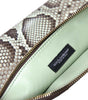 Dolce & Gabbana Verde Acqua Exotic Leather Gold DG Logo Clutch Borse Bag