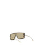 Alexander McQueen Havana T-Bar Visor Sunglasses