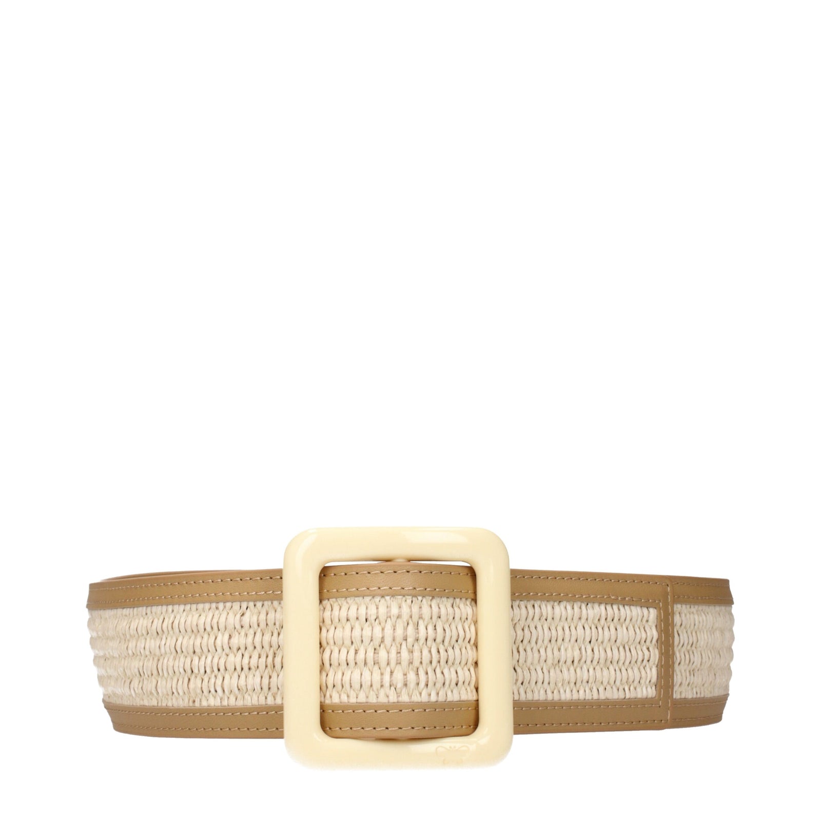Max Mara Beige Raffia Regular Belts