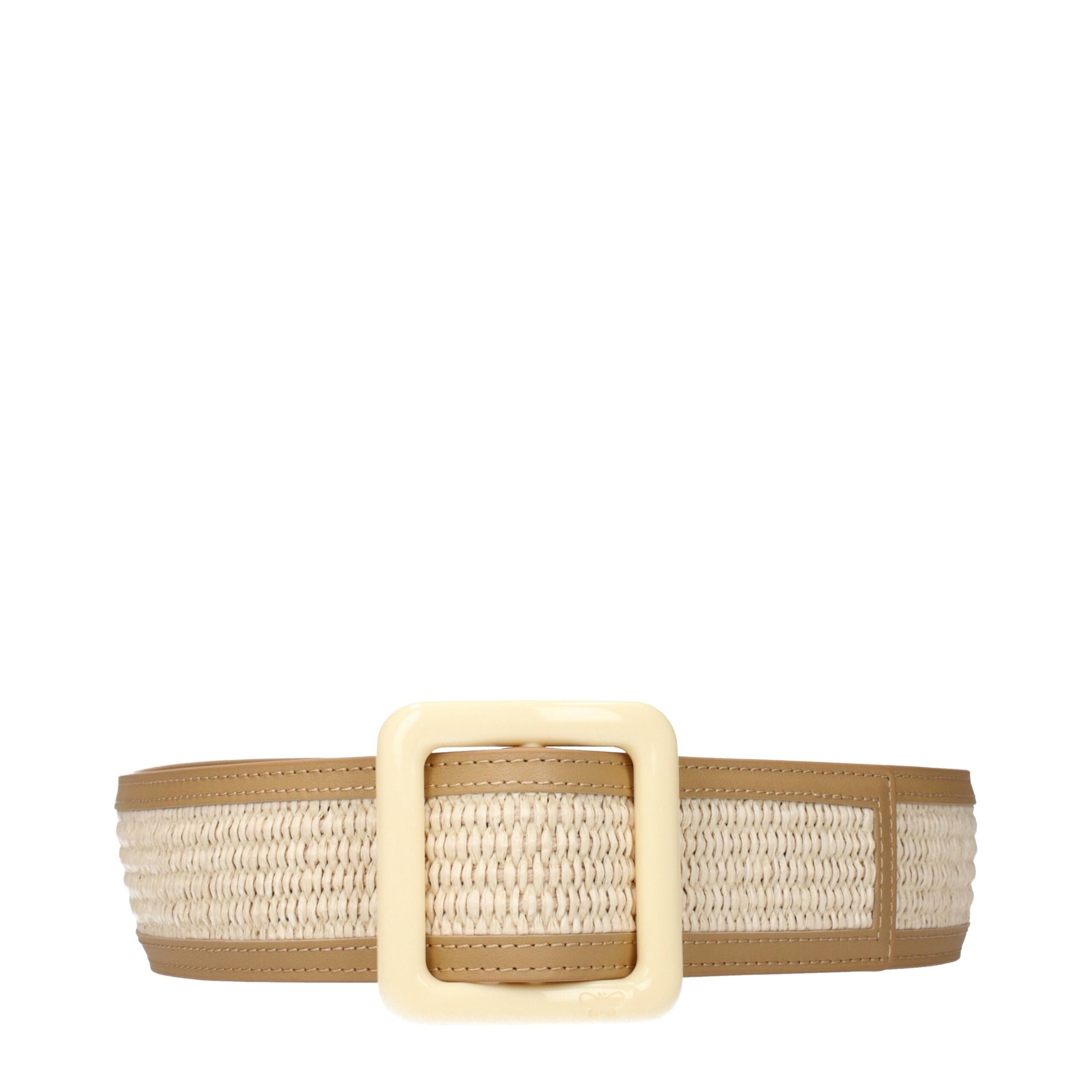Max Mara Beige Raffia Regular Belts