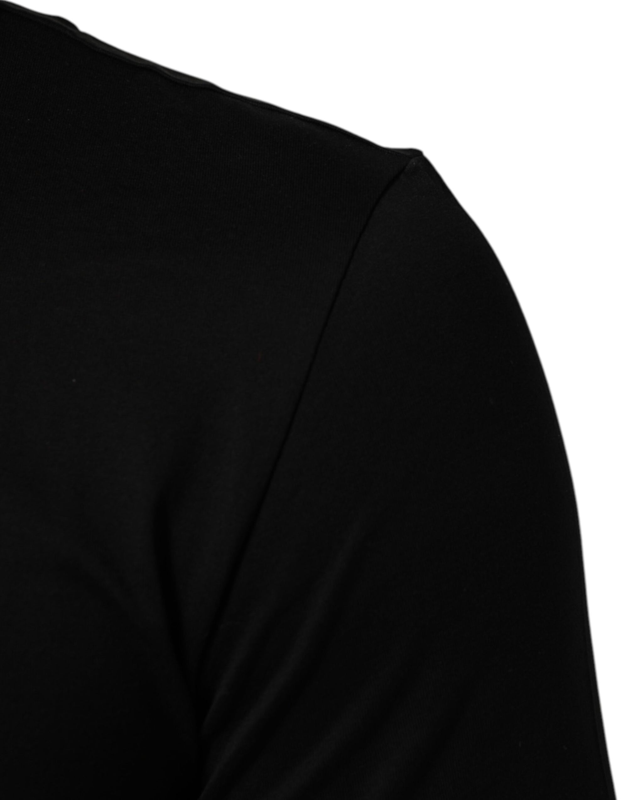 Dolce & Gabbana Black Goodluck 2021 Cotton Crew Neck T-shirt
