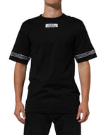 Dolce & Gabbana Black DGRoyals Cotton Men Crew Neck IT T-shirt