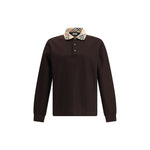 Brown piqué polo by Burberry