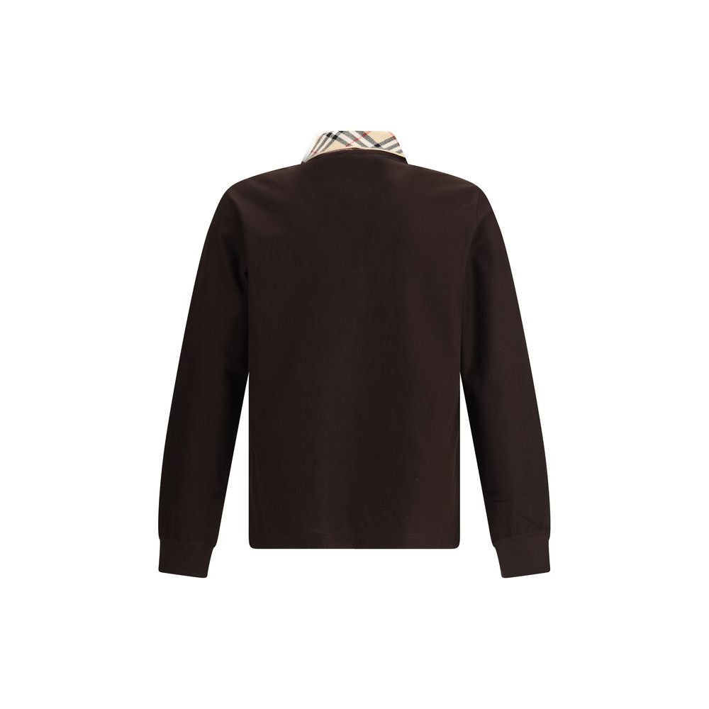 Brown piqué polo by Burberry