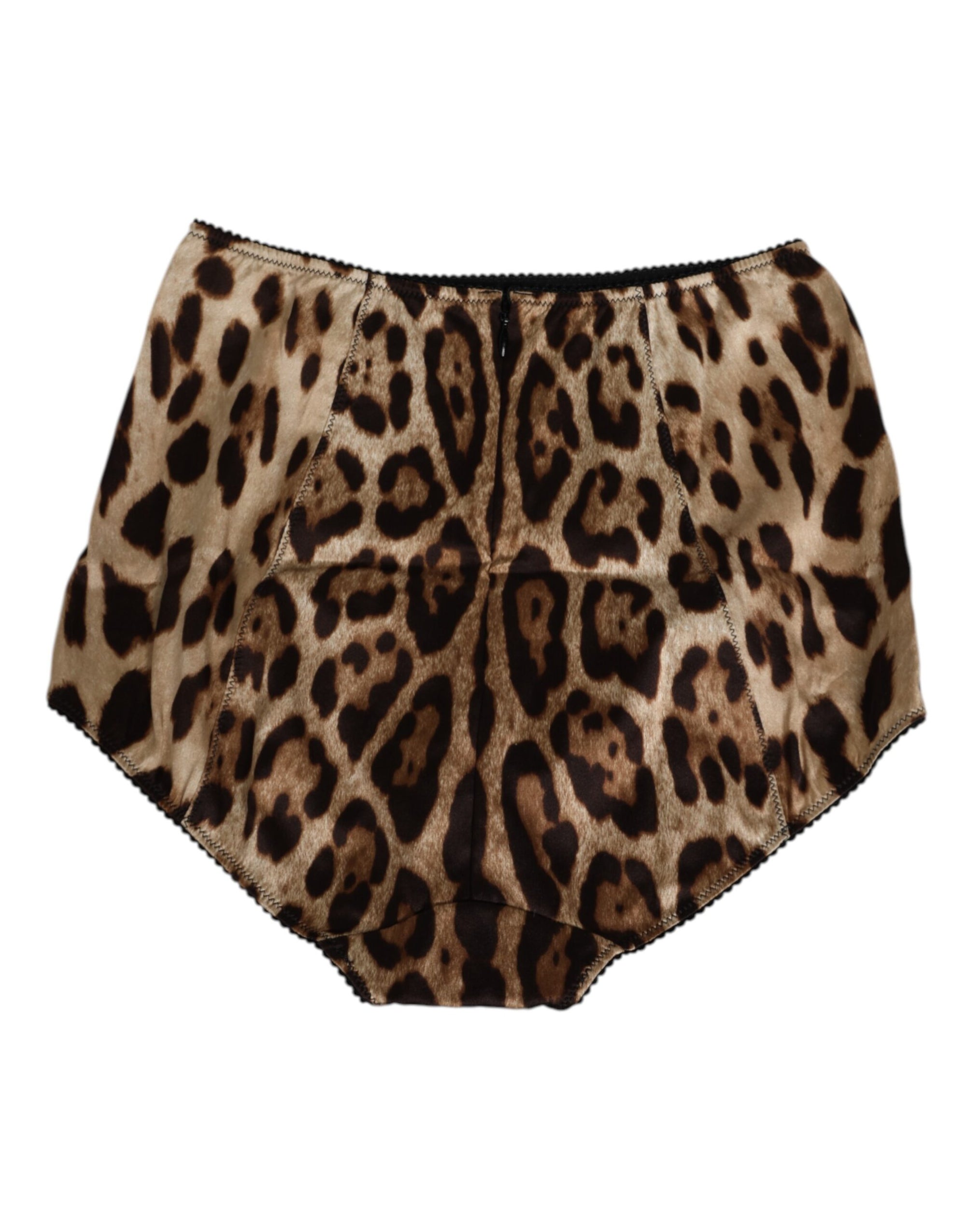 Dolce & Gabbana Multicolor Leopard Silk High Waist Girdle Underwear