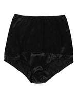 Dolce & Gabbana Black Silk Stretch High Waist Girdle Underwear