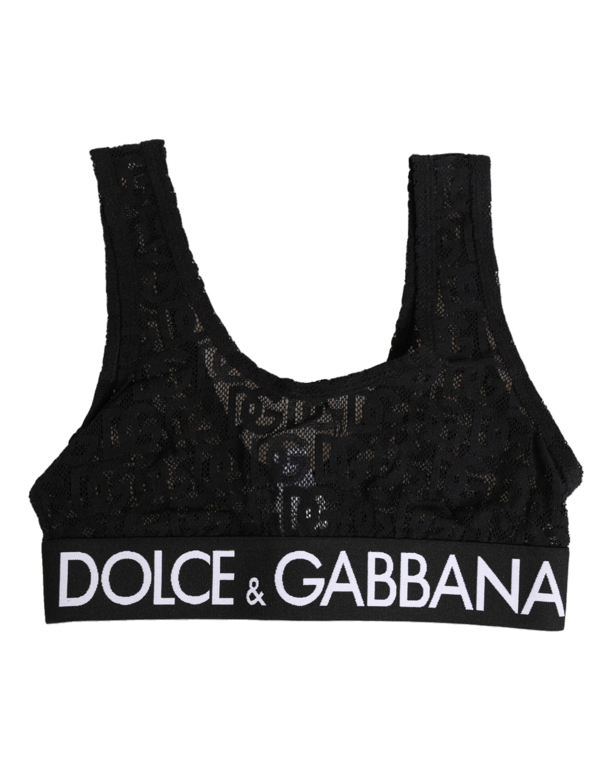 Dolce & Gabbana Black DG Mania Stretch Lace Brassiere Underwear