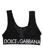 Dolce & Gabbana Black DG Mania Stretch Lace Brassiere Underwear