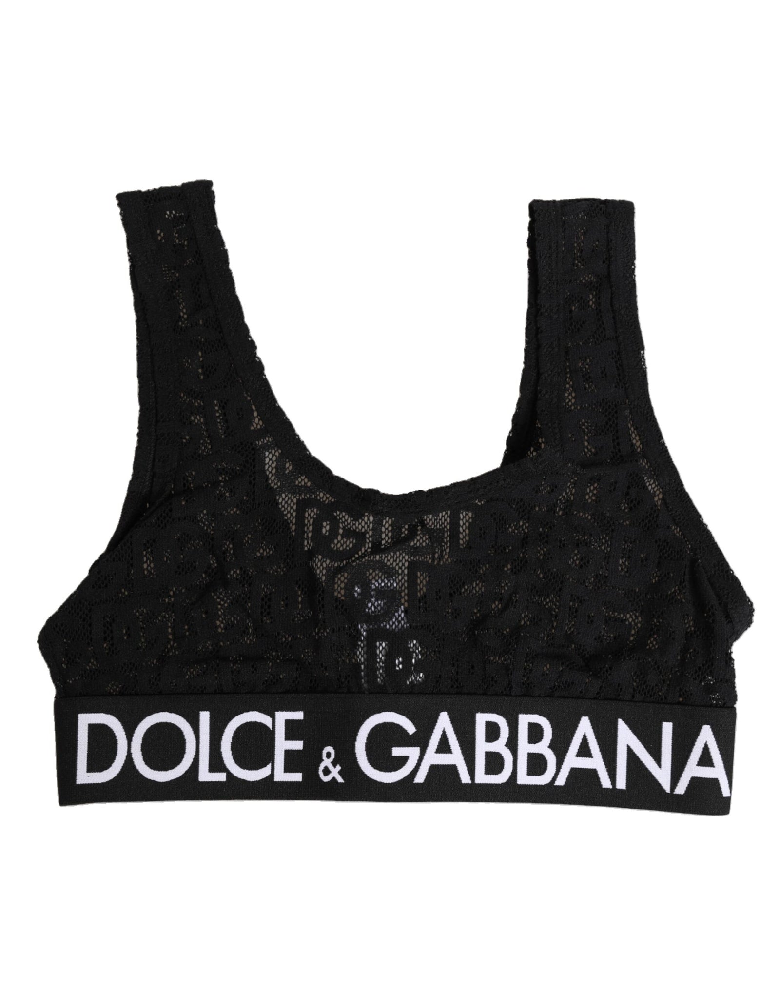 Dolce & Gabbana Black DG Mania Stretch Lace Brassiere Underwear