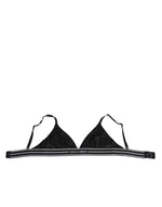 Dolce & Gabbana Black Lace Triangle Bralette Wireless Underwear