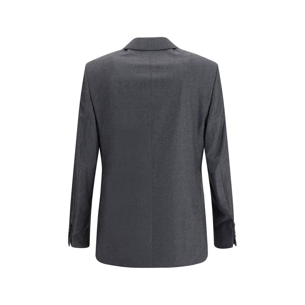 Ami Paris Double-breasted Blazer in Virgin Wool