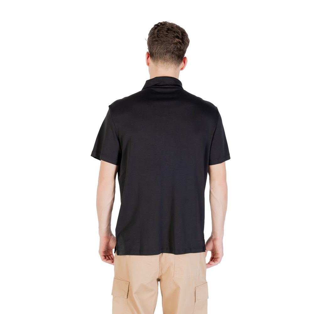 Calvin Klein Black Cotton Polo Shirt