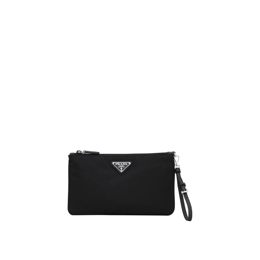 Prada Nylon Saffiano Wristlet Pouch