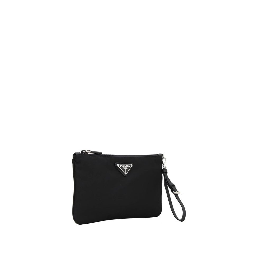 Prada Nylon Saffiano Wristlet Pouch