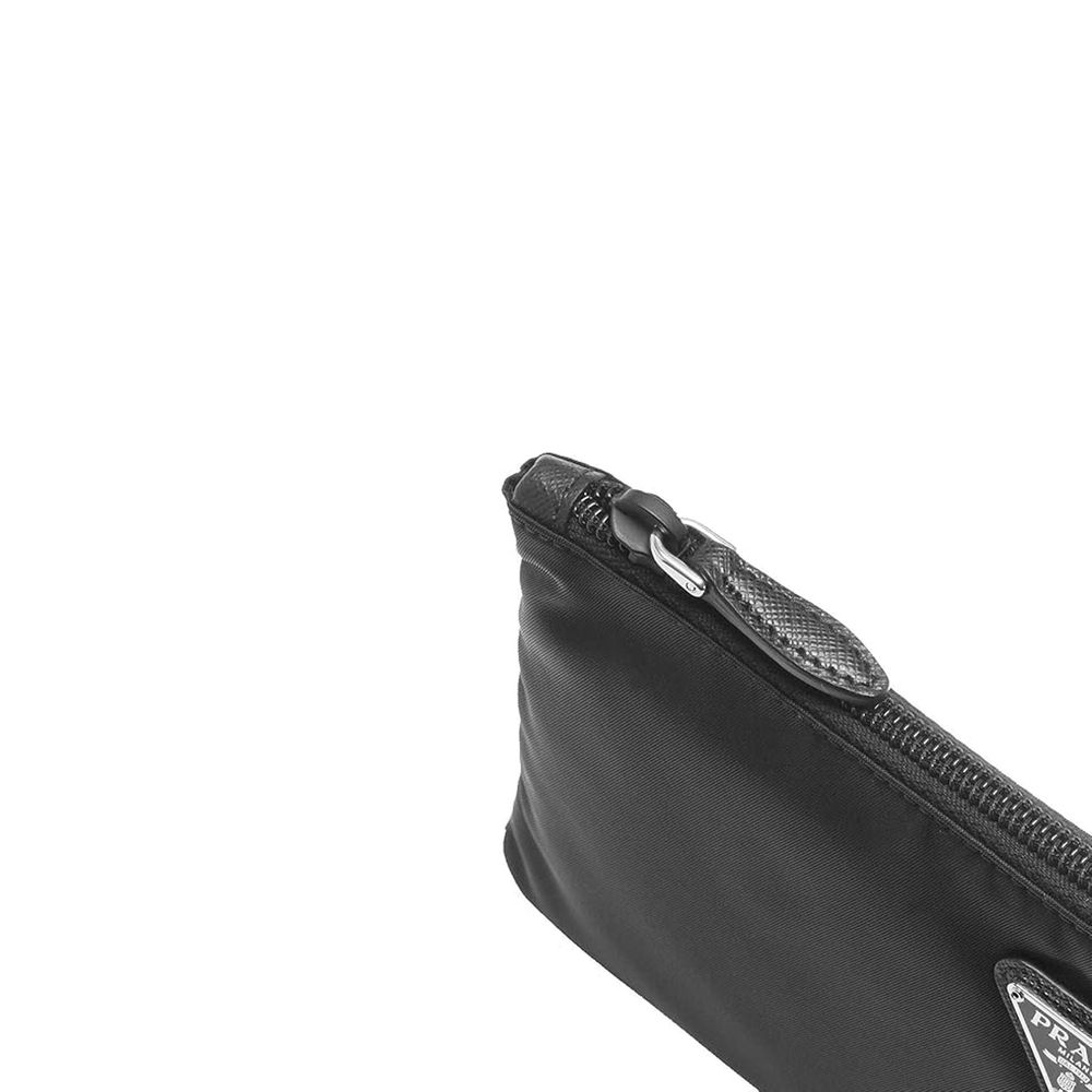 Prada Nylon Saffiano Wristlet Pouch
