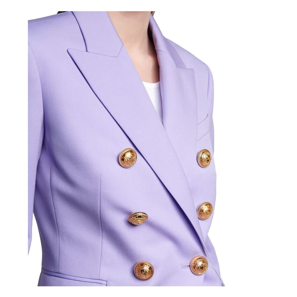 Balmain Purple Wool Suits & Blazer