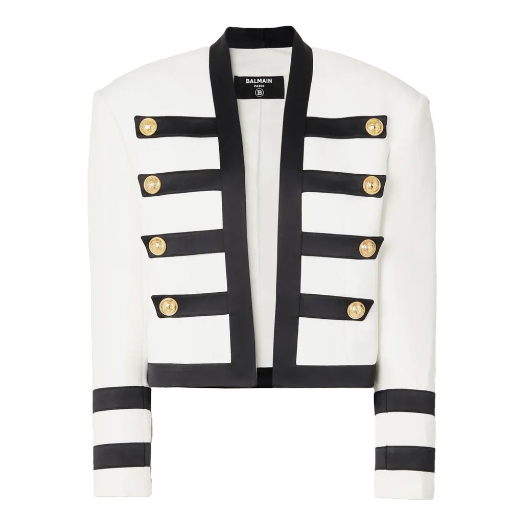 Balmain White Viscose Suits & Blazer