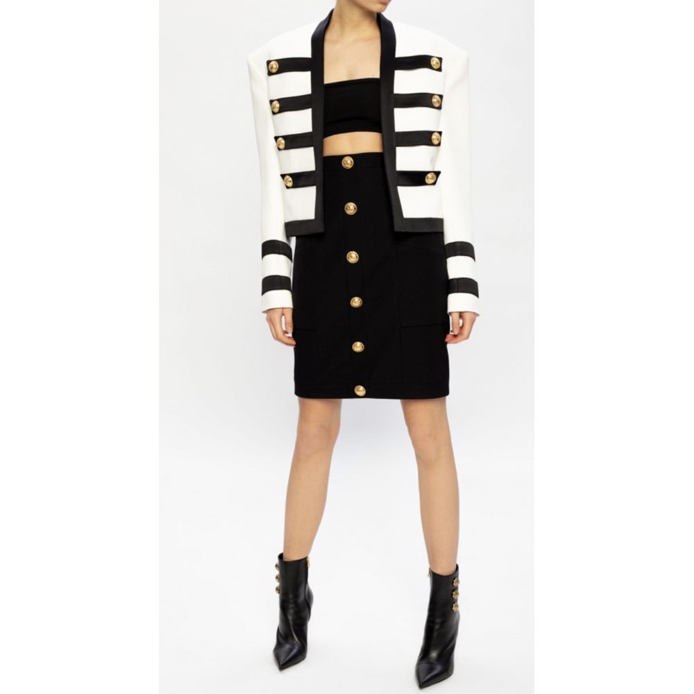 Balmain White Viscose Suits & Blazer