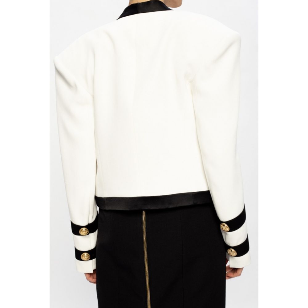 Balmain White Viscose Suits & Blazer