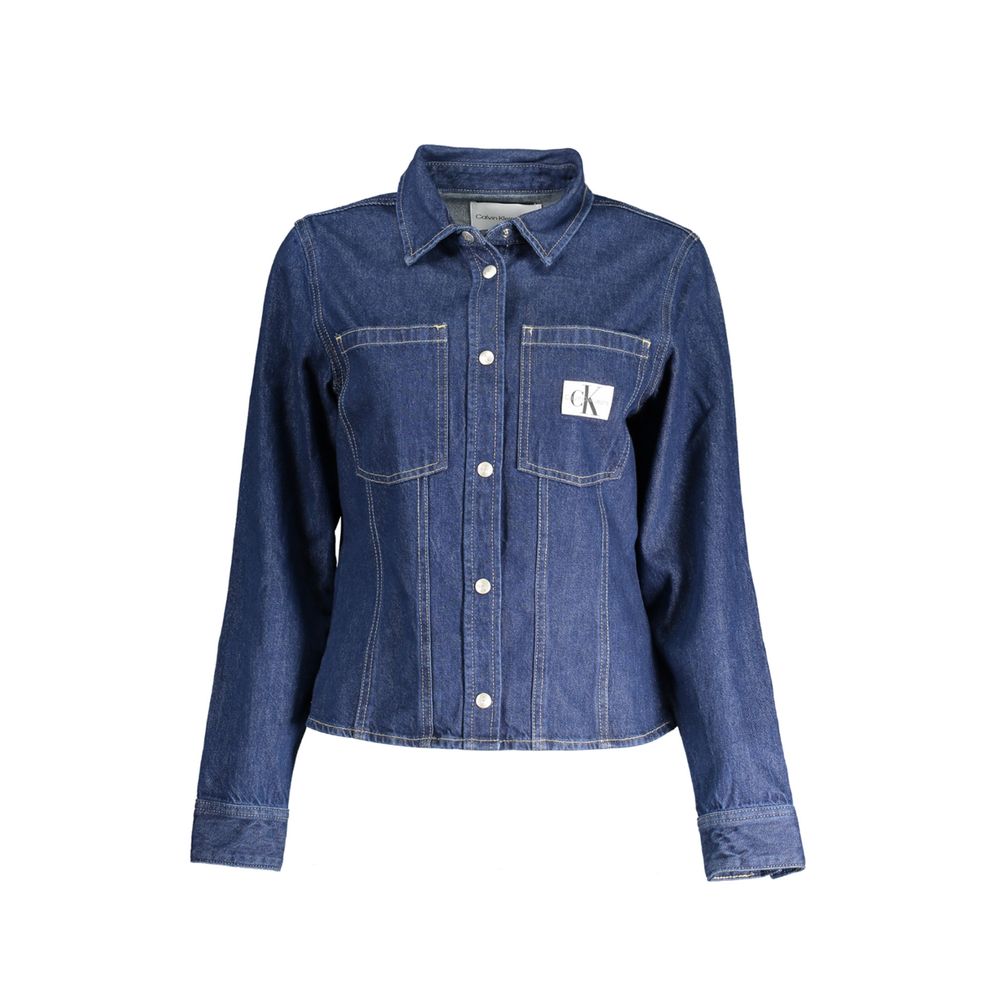 Calvin Klein Blue Cotton Shirt