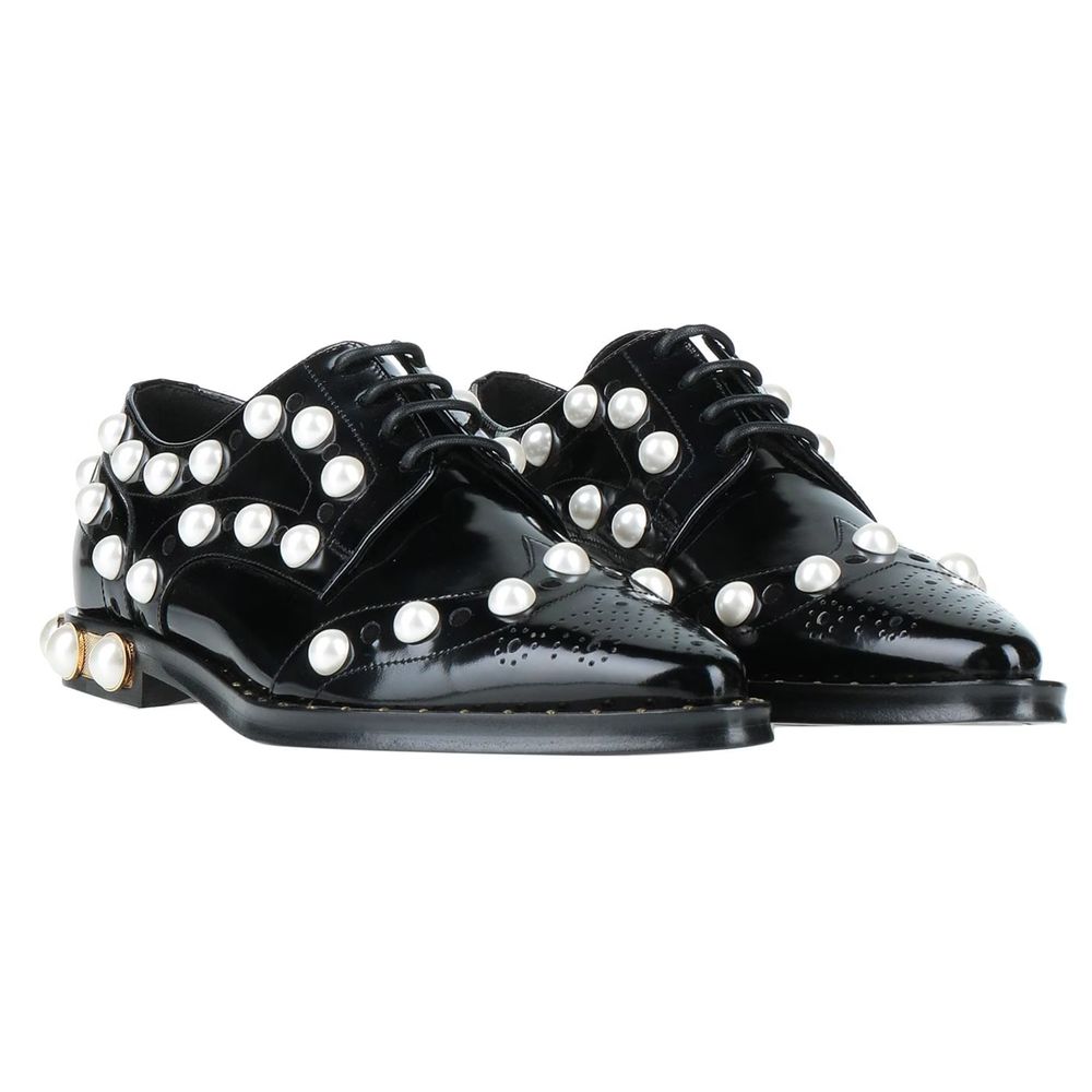 Dolce & Gabbana Black Leather Oxfords And Derby