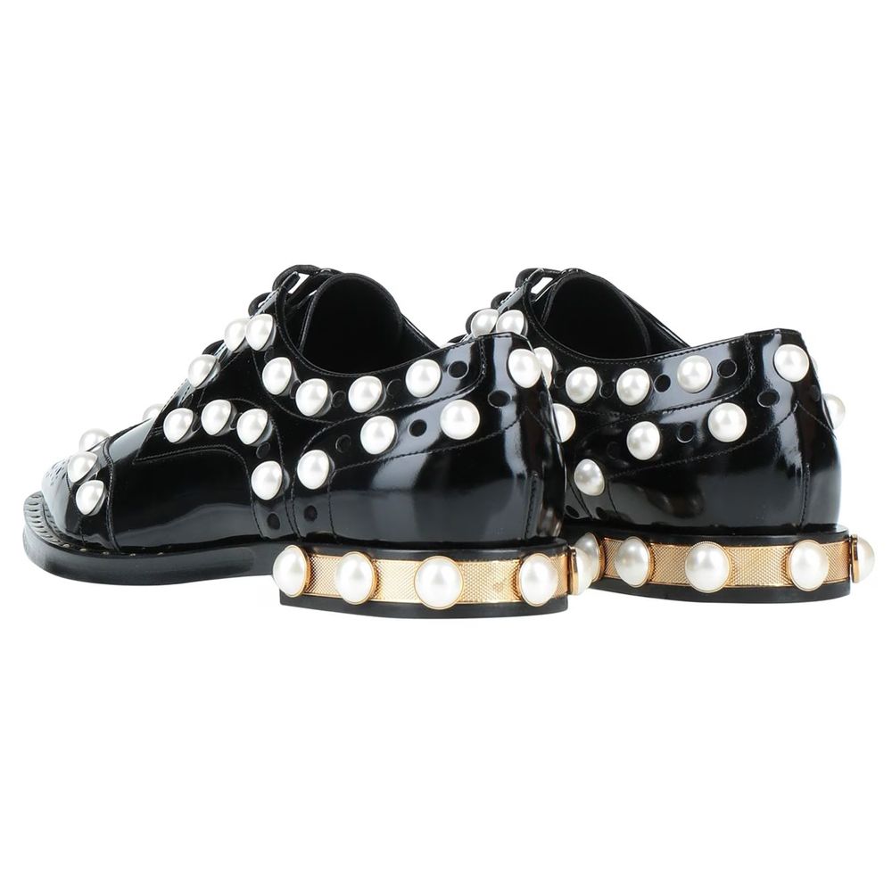 Dolce & Gabbana Black Leather Oxfords And Derby
