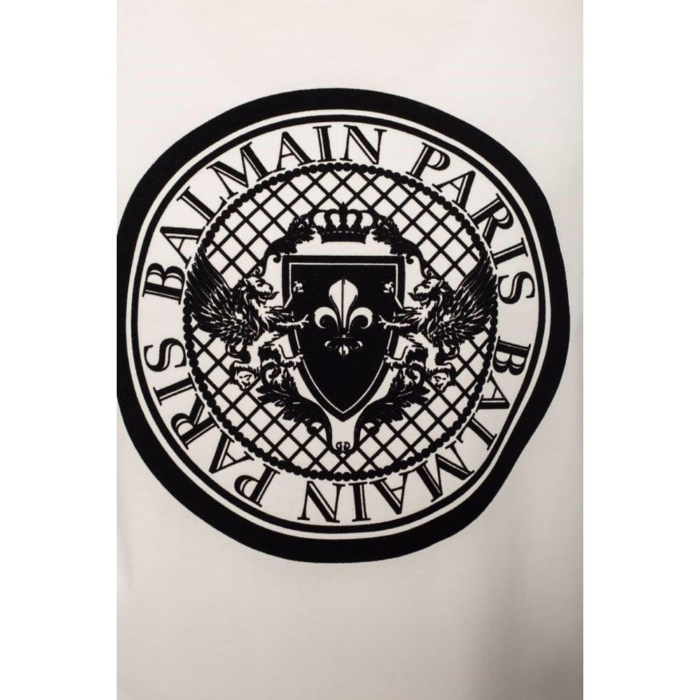 Balmain White Cotton Sweatshirt