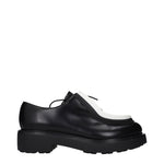 Prada Black Leather Oxfords And Derbies