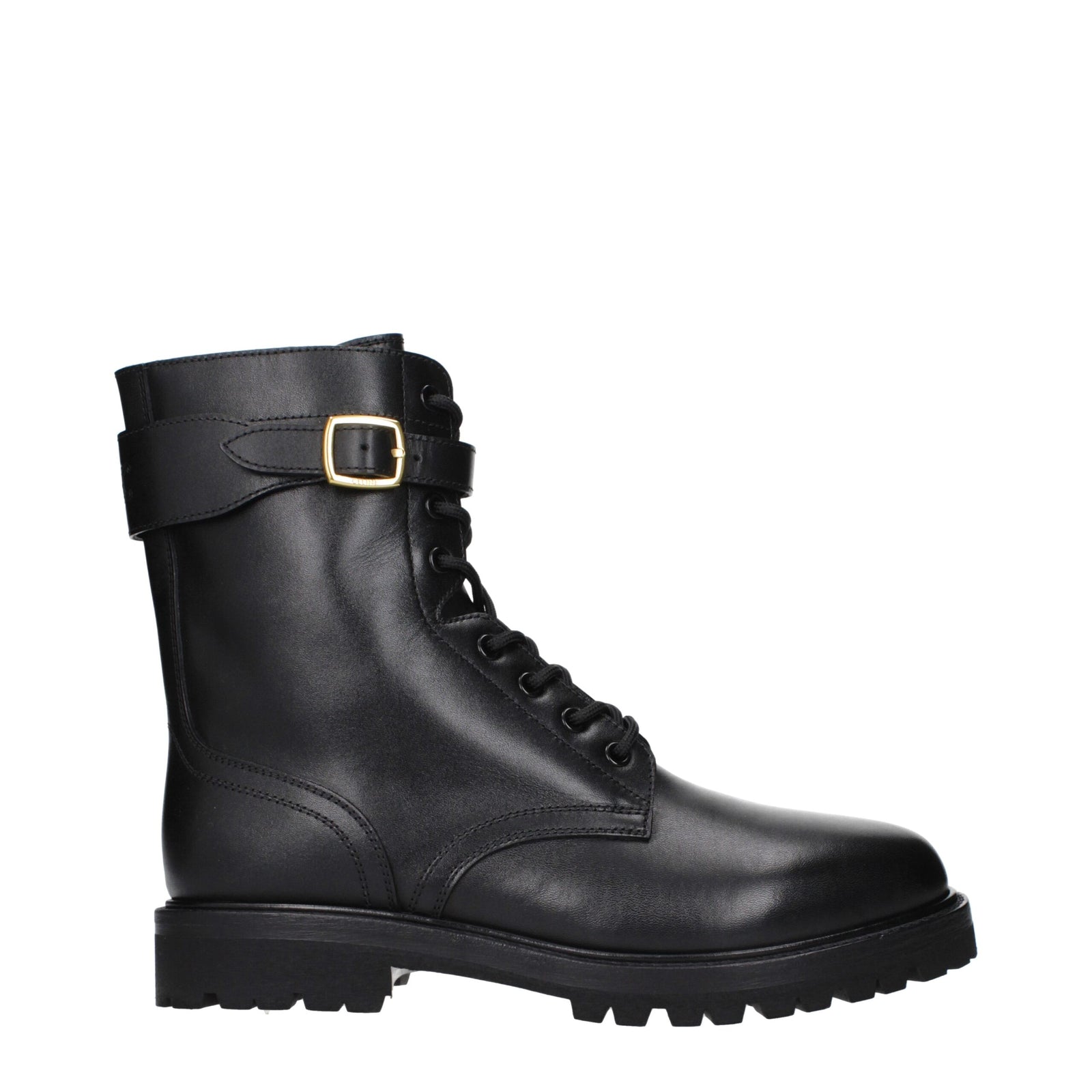 Celine Black Leather Ankle Boots