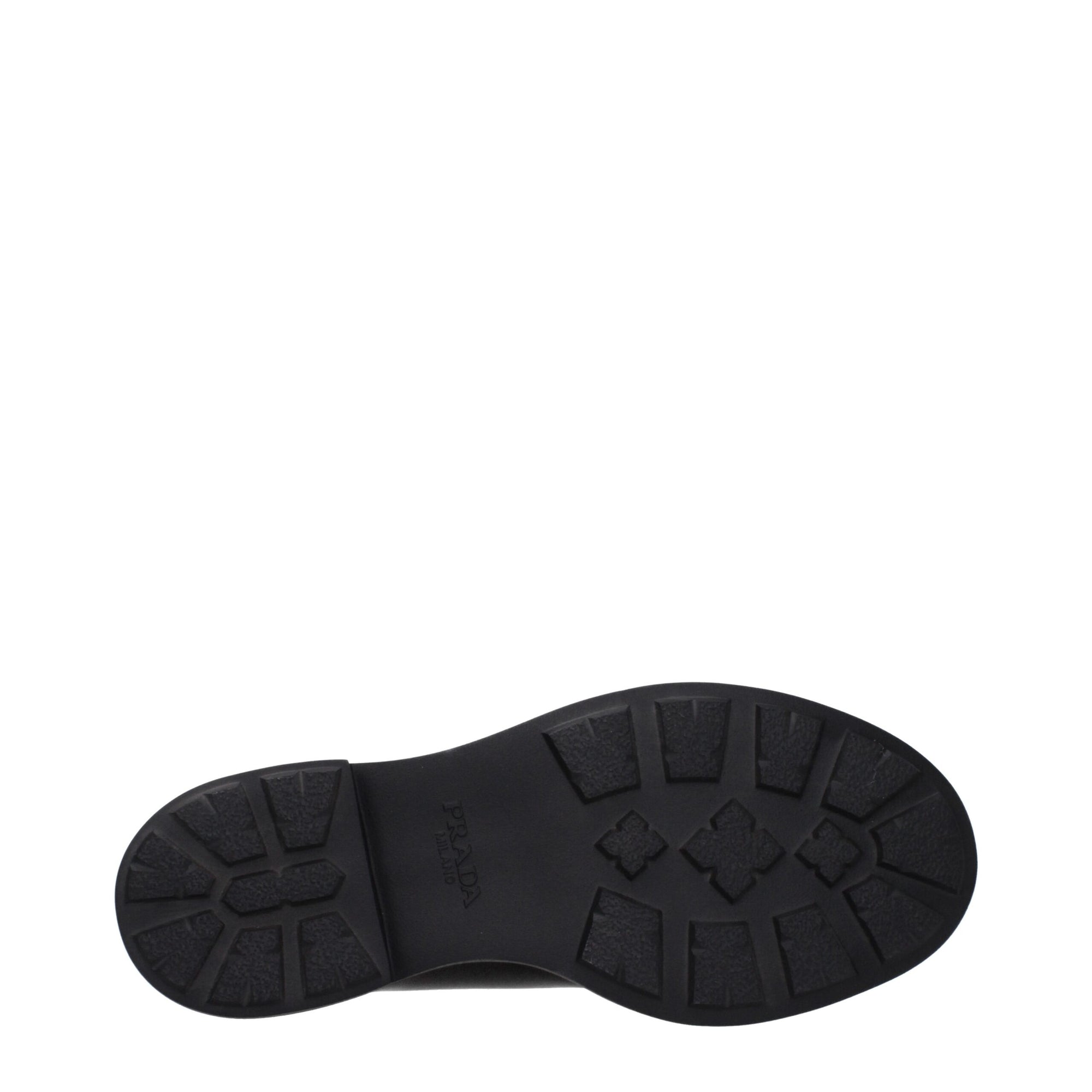 Prada Black Leather Oxfords And Derbies