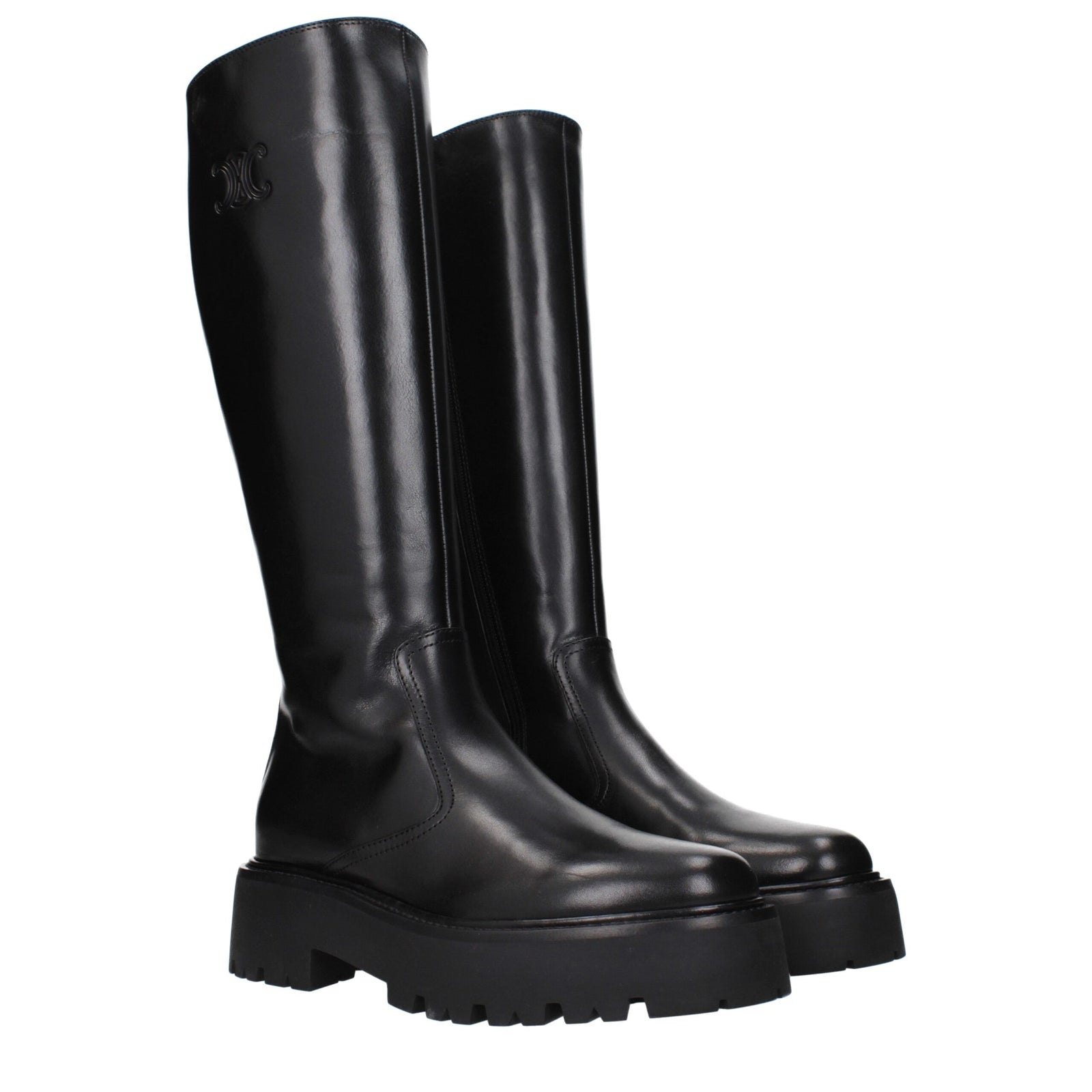 Celine Black Leather Ankle Boots