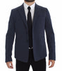 Dolce & Gabbana Elegant Blue Cotton Stretch Blazer Jacket