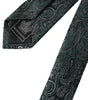 Dolce &amp; Gabbana Green Floral Pattern 100% Silk Adjustable Men Tie